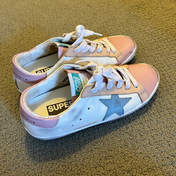Golden Goose Super Star Pastel Pink Sneaker Shoe GGDB Retro Low Top Italy Kawaii - Picture 13 of 14